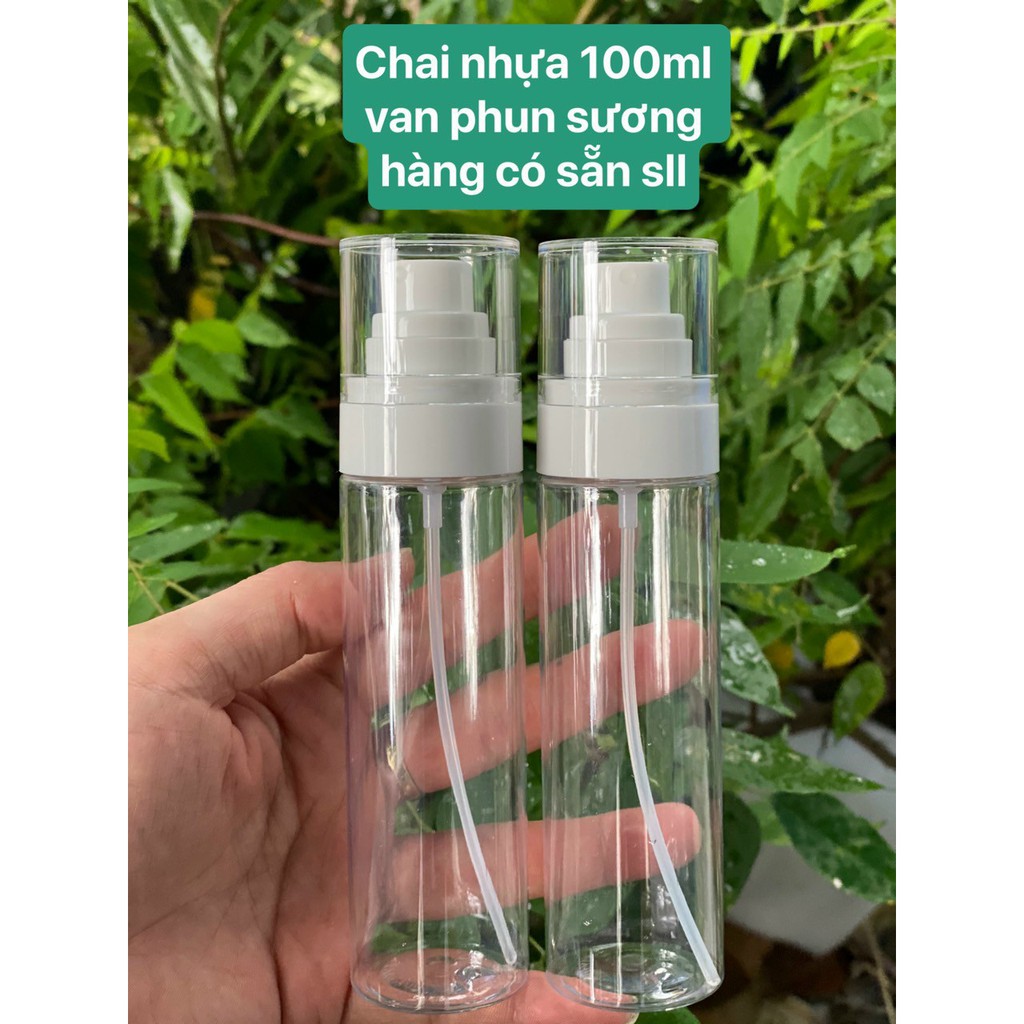 Chai nhựa 100ml van phun sương (hàng có sẵn số lượng lớn)