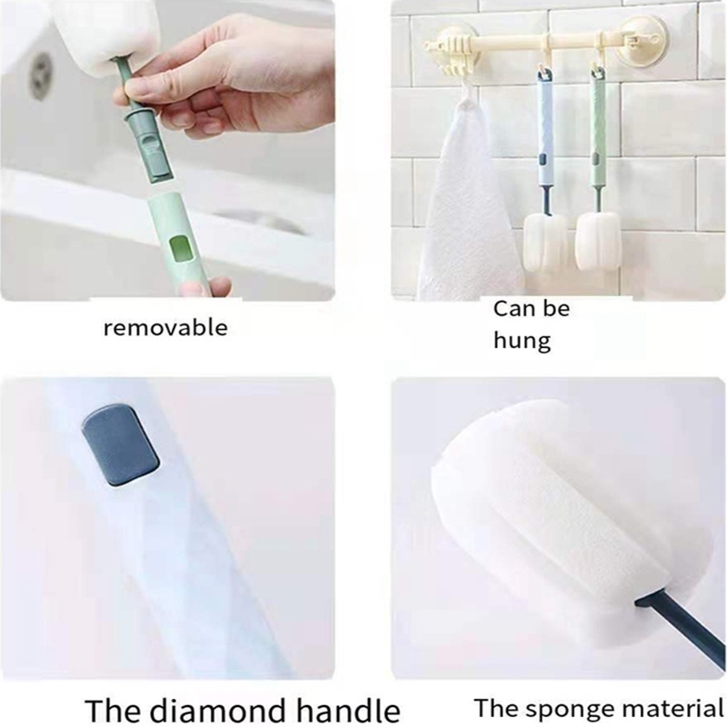 Cọ Rửa Bình Sữa Em Bé Thân Thiện Với Môi Trường Có Thể Tháo Rời/ Cọ Rửa Mềm Mại