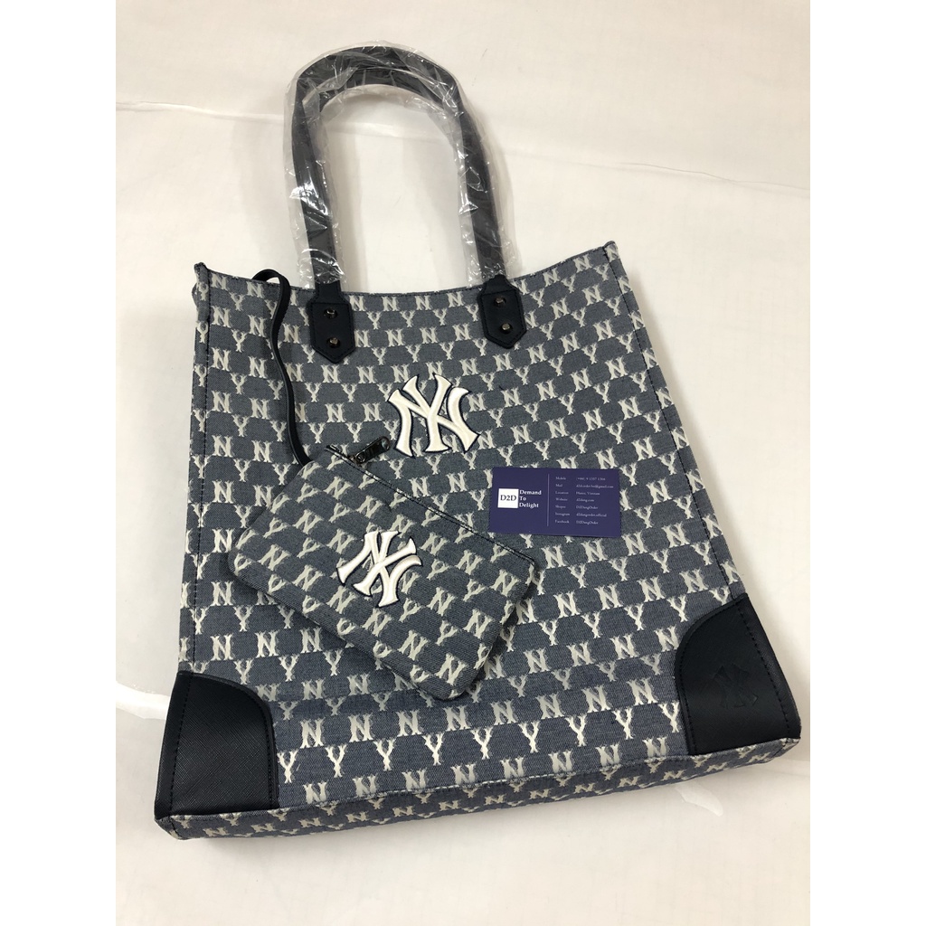 Túi Đeo Vai MLB Bản To Kèm Ví Nhỏ Logo Thêu Họa Tiết Mono Siêu Đẹp