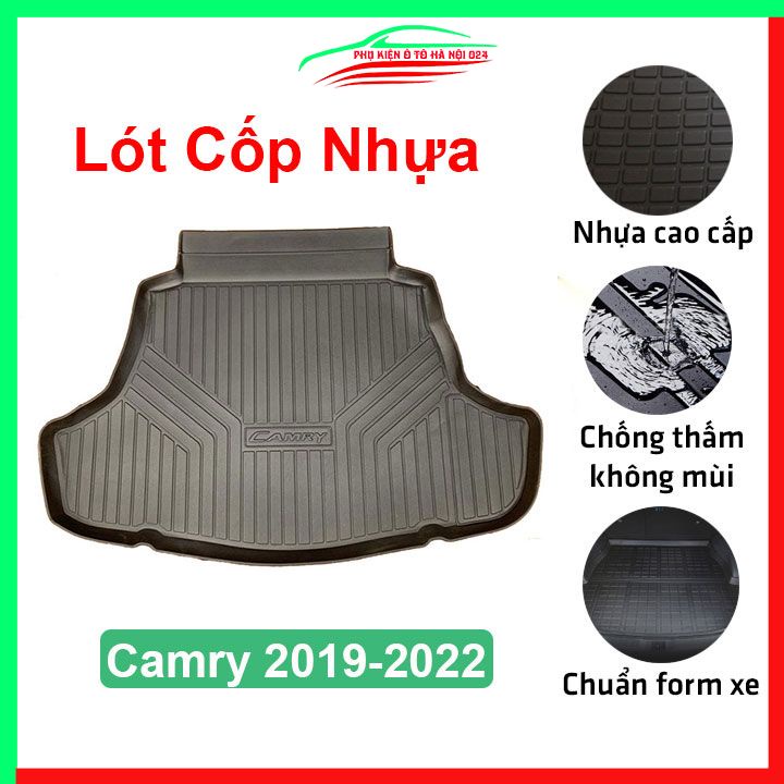 Thảm nhựa lót cốp Camry 2019-2022 nhựa dẻo dày dặn đàn hồi tốt