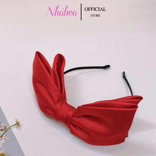 Bờm Tóc Nơ Lụa Chất Satin Pha Lụa Nhiều Màu Sắc - Chính Hãng NHÀ HOA