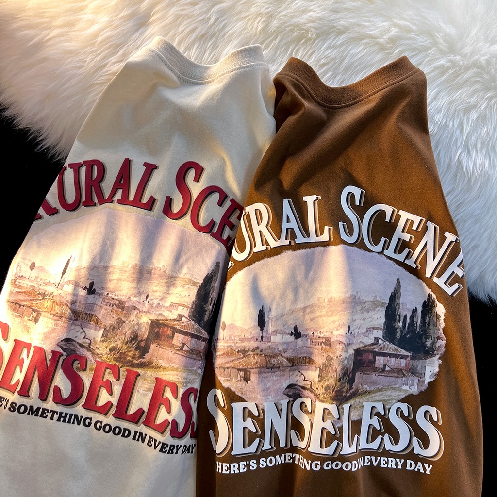 NRVP Áo Thun Nữ Ngắn Tay In Chữ Phong Cách Hàn Quốc