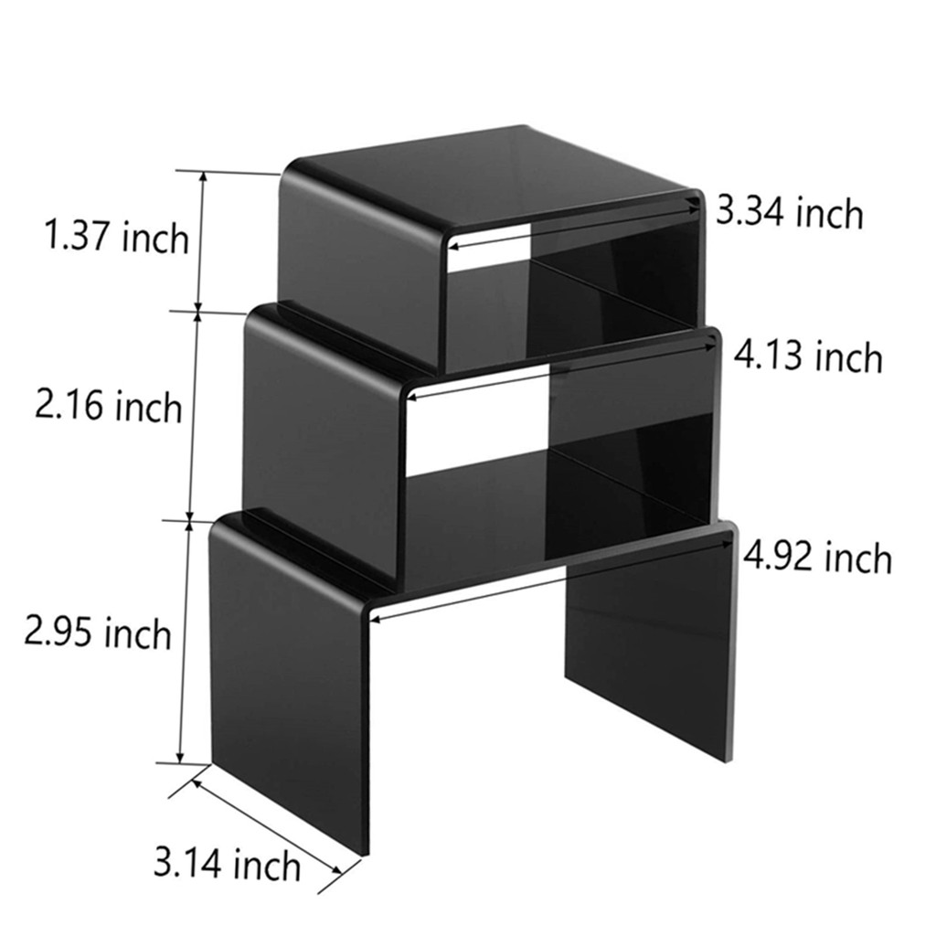 Set 3 Ống Nhựa Trong Suốt Đựng Đồ Trang Sức Tiện Dụng