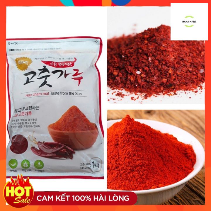 <Nhập khẩu> 1KG ỚT BỘT HEACHAM MAT HÀN QUỐC, KIM CHI, SỐT GÀ CAY