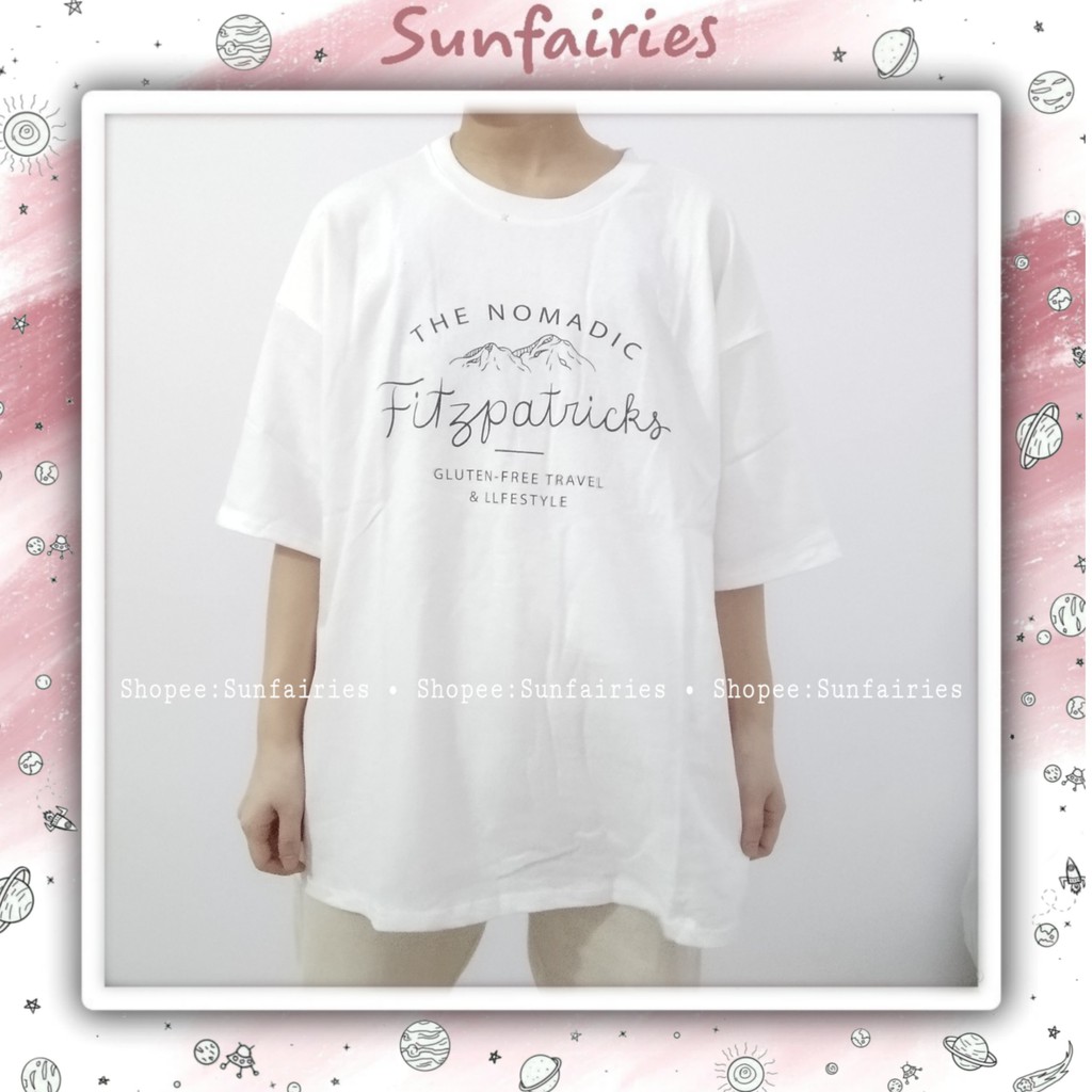 Áo thun cotton ulzzang QC freesize, áo phông dáng rộng The nomadic - Trắng