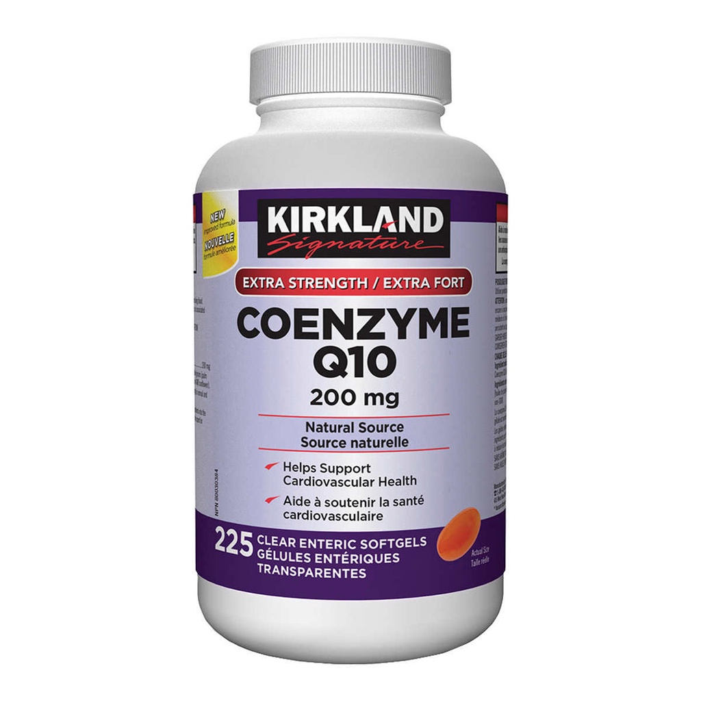 Hỗ trợ tốt cho tim mạch và não bộ Coenzyme Q10 200mg Kirkland Signature 225 viên mềm
