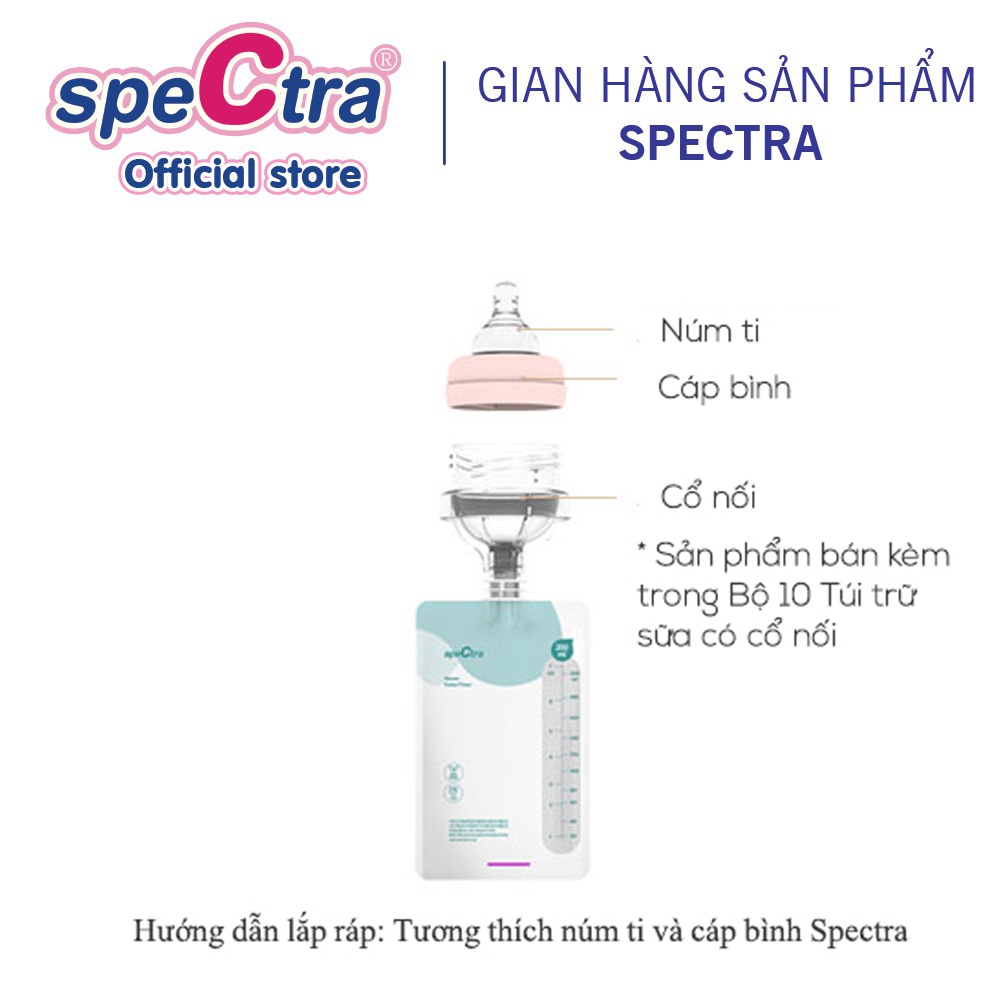 Túi trữ sữa cảm biến nhiệt Spectra 200ml (có nắp vặn)