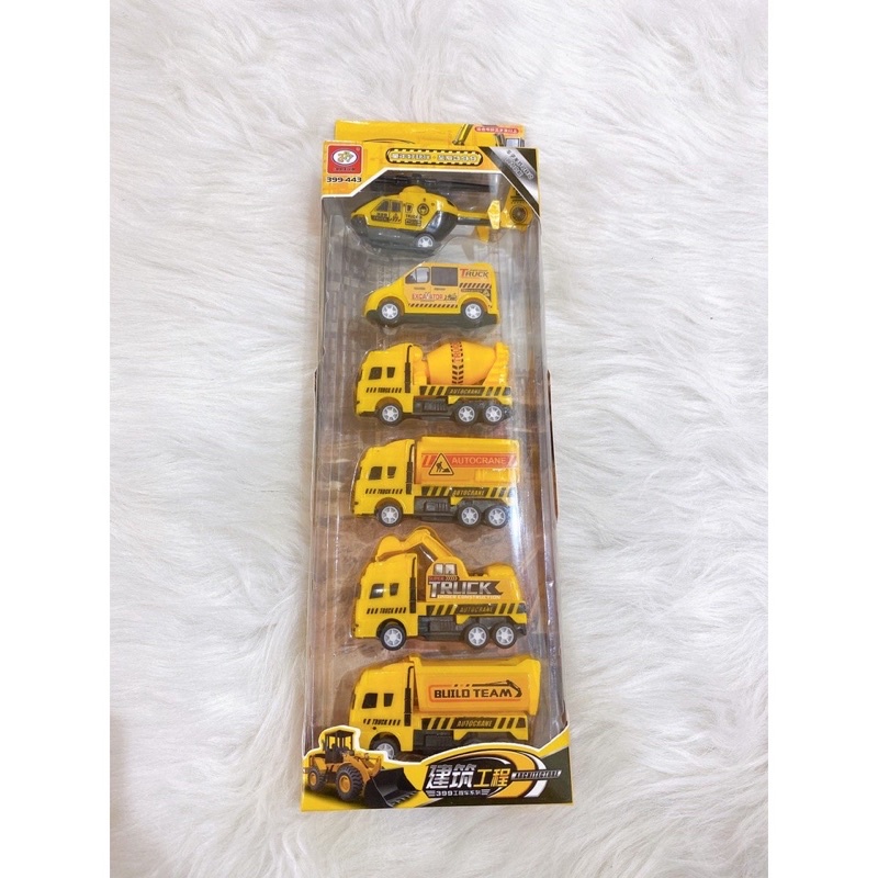 Set 6 Xe Mô Hình Công Trình Xây Dựng Cho Bé