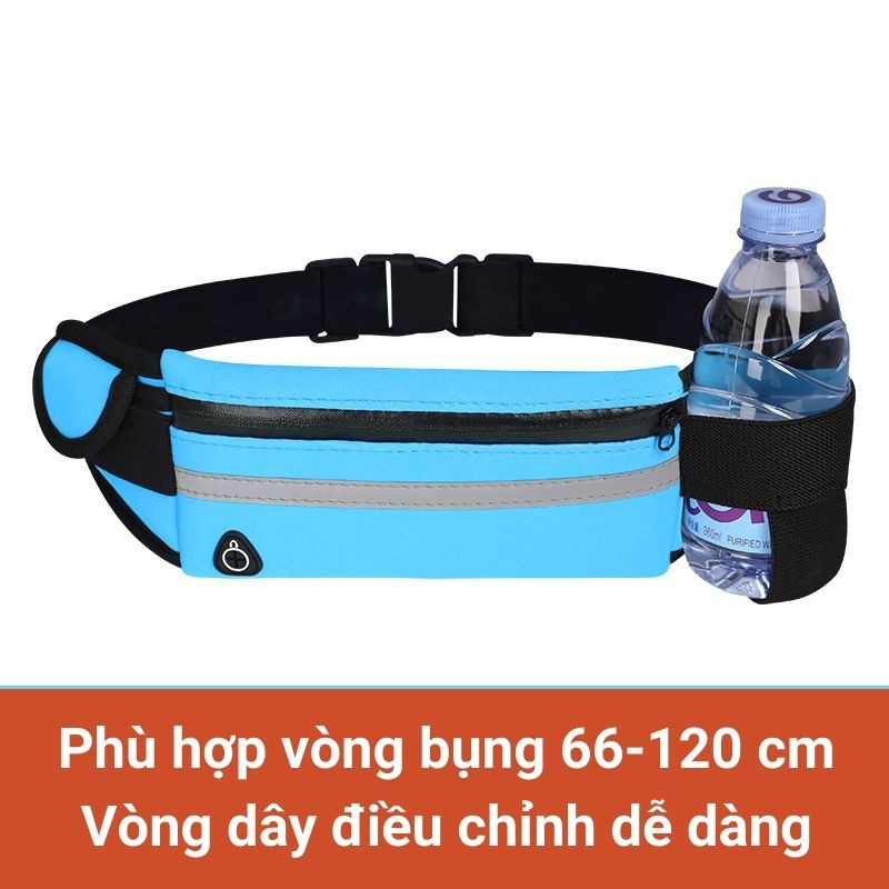 Đai chạy bộ có bình nước, túi đeo bụng chạy bộ thể thao nam nữ đựng điện thoại chống nước