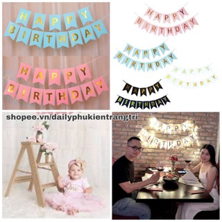 Bộ cờ chữ happy birthday trang trí sinh nhật