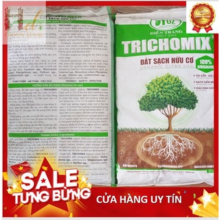 Đất Sạch Hữu Cơ Đất Trồng Rau Điền Trang TRICHOMIX Nặng 22kg Tơi Xốp, Sạch Mầm Bệnh Giàu Dinh Dưỡng