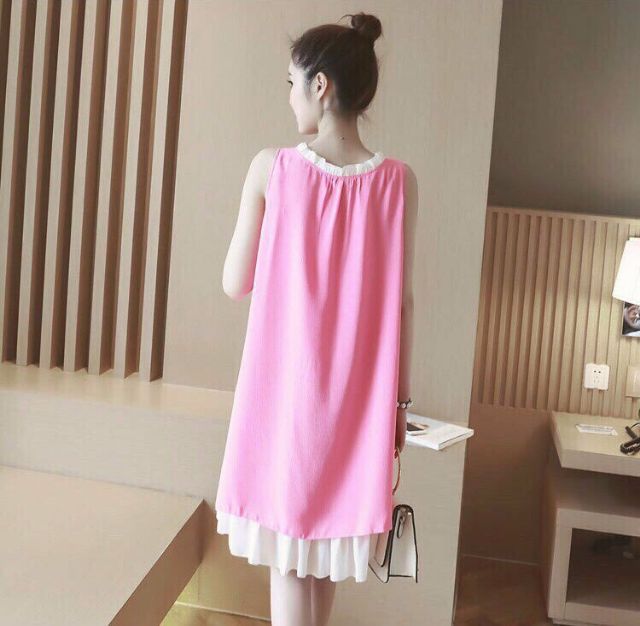 Váy bầu đầm bầu đầm suông thời trang Hàn Quốc