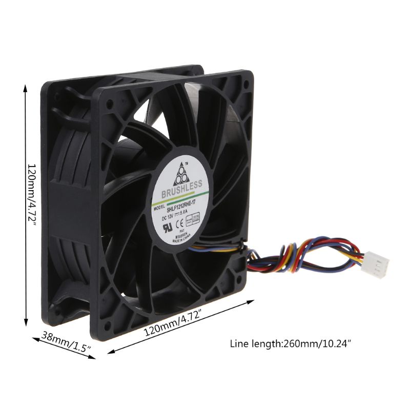 Quạt Tản Nhiệt 4Pin 12038 12V 5A Không Chổi Than Cho Máy Tính