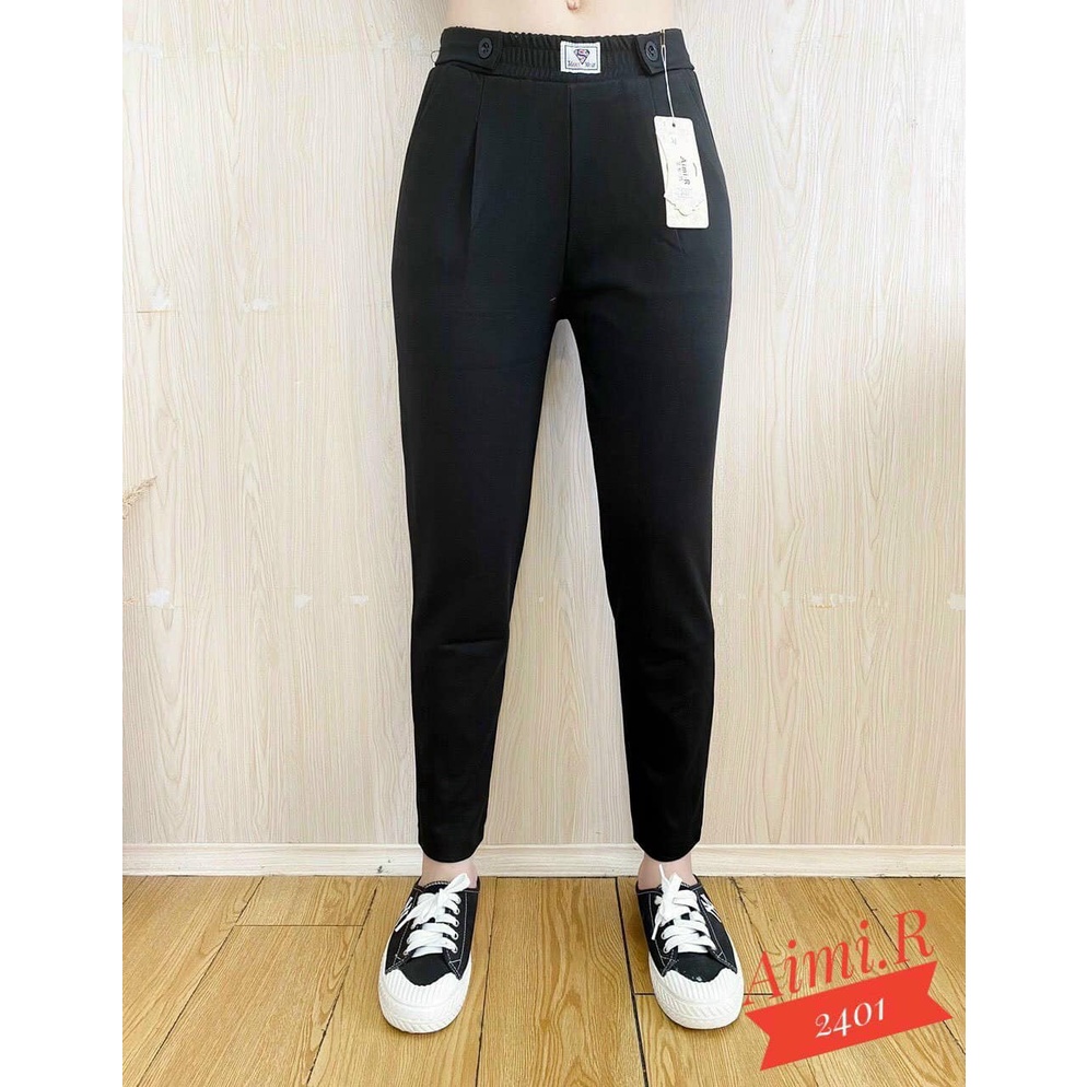 Quần dạ baggy vải dày dặn cao cấp có túi trước thời trang công sở M201