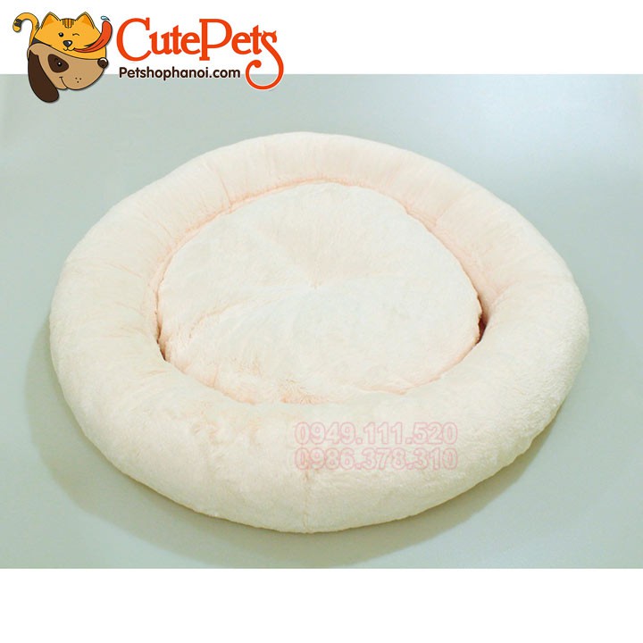 Đệm tròn cao cấp lông mịn 2 lớp Dành cho chó mèo -  Petshop Hà Nội