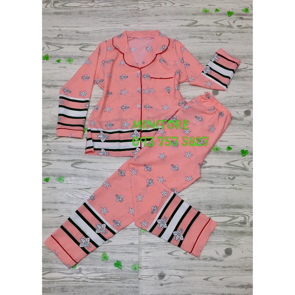 [ẢNH THẬT]Bộ PIJAMA Kate lụa Thái siêu mịn mát FULL SIZE không nhăn không xù đường may kỹ bao đổi trả nhiều màu họa tiết