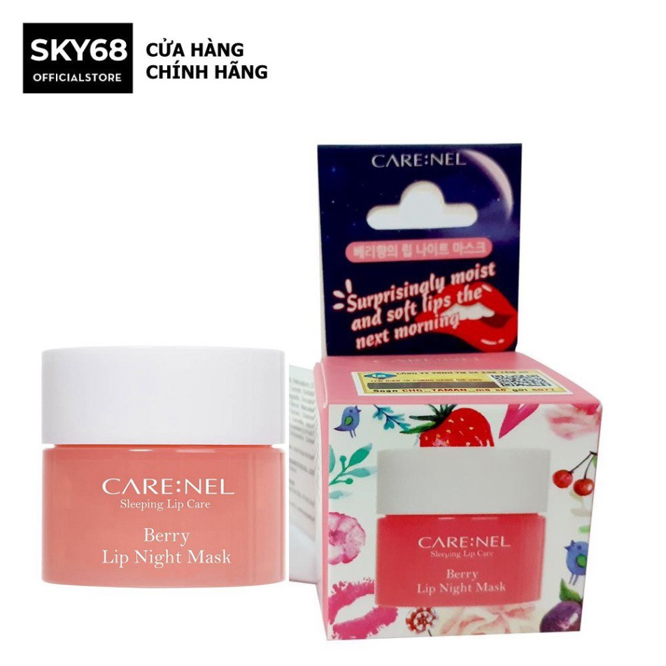 [Bu123]  Mặt nạ ngủ môi dưỡng ẩm và tẩy tế bào chết hương dâu – Care:nel Lip Sleeping Mask Berry 5g | BigBuy360 - bigbuy360.vn
