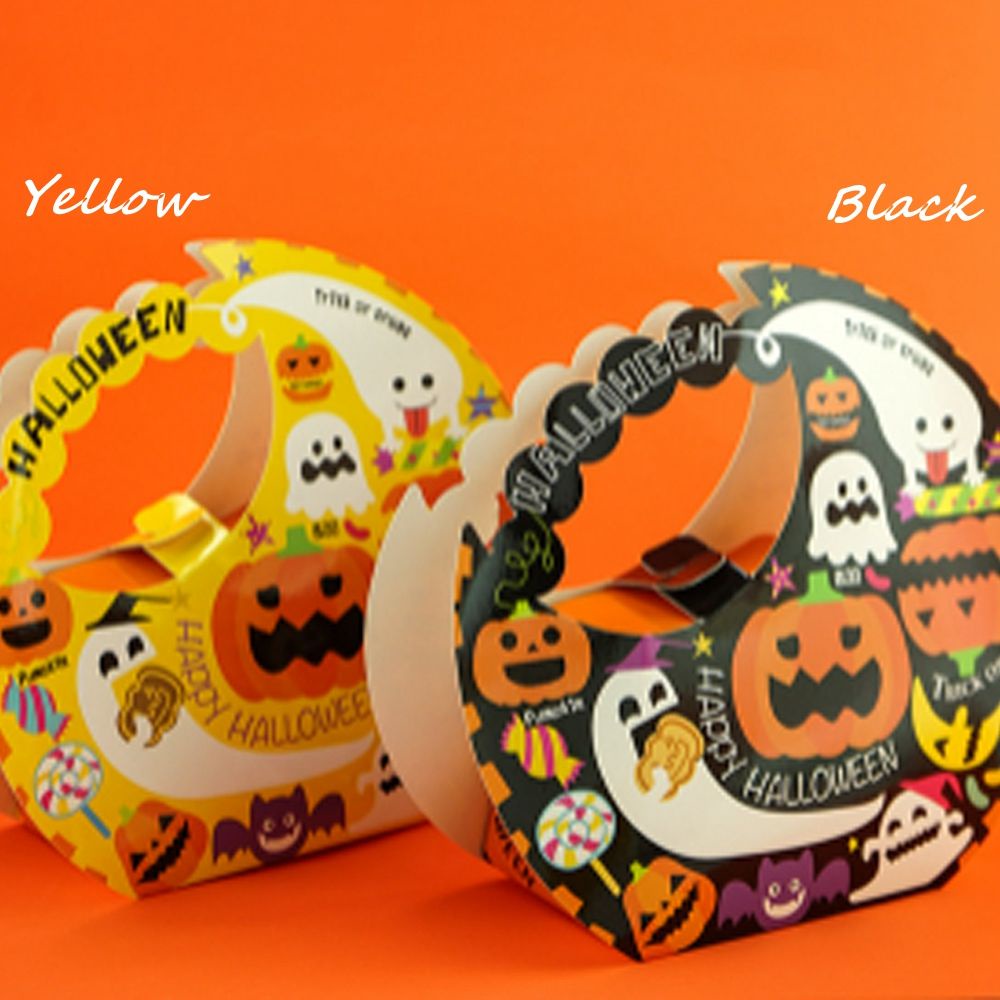 ROW Gifts Packaging Halloween Gift Boxes Party Decor Pumpkin Printed Favours Sweet Biscuit Candy Gift For Friend Cookie Box Halloween Party Home Ghost Pattern/Multicolor