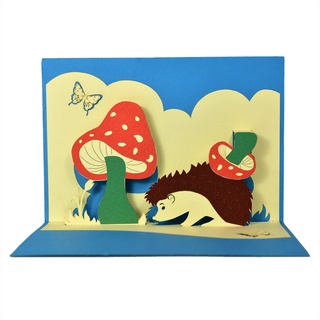 Thiệp Nổi 3D HMG Handmade Animal Pop-up Card Hình Những Con Động Vật Đáng Yêu, Size 10x15cm