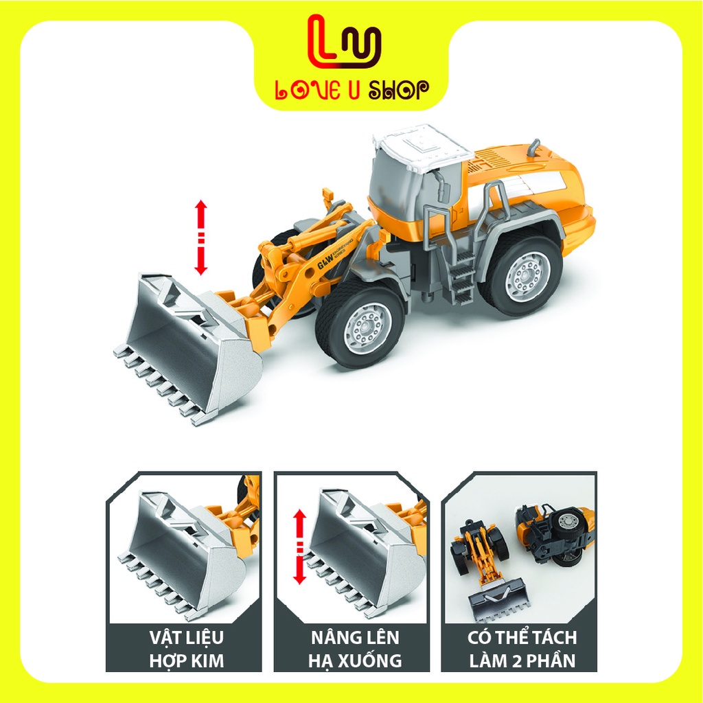 Mô hình xe công trình, đồ chơi giáo dục cao cấp.