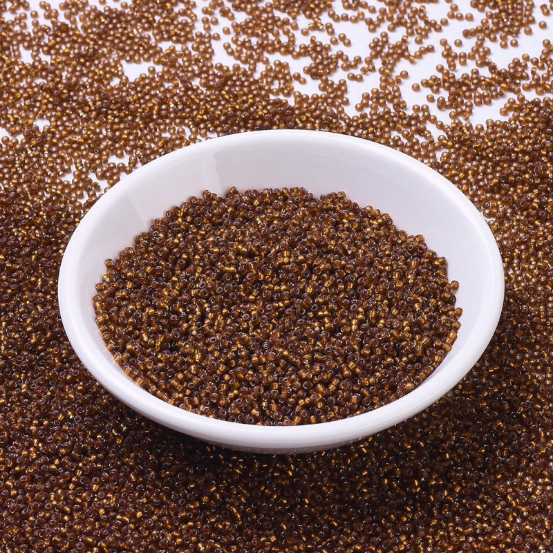 Set 1111 hạt rocaille tròn AB trong suốt 11/0 2x1.3mm lỗ xỏ 0.8mm 10g phong cách Nhật Bản