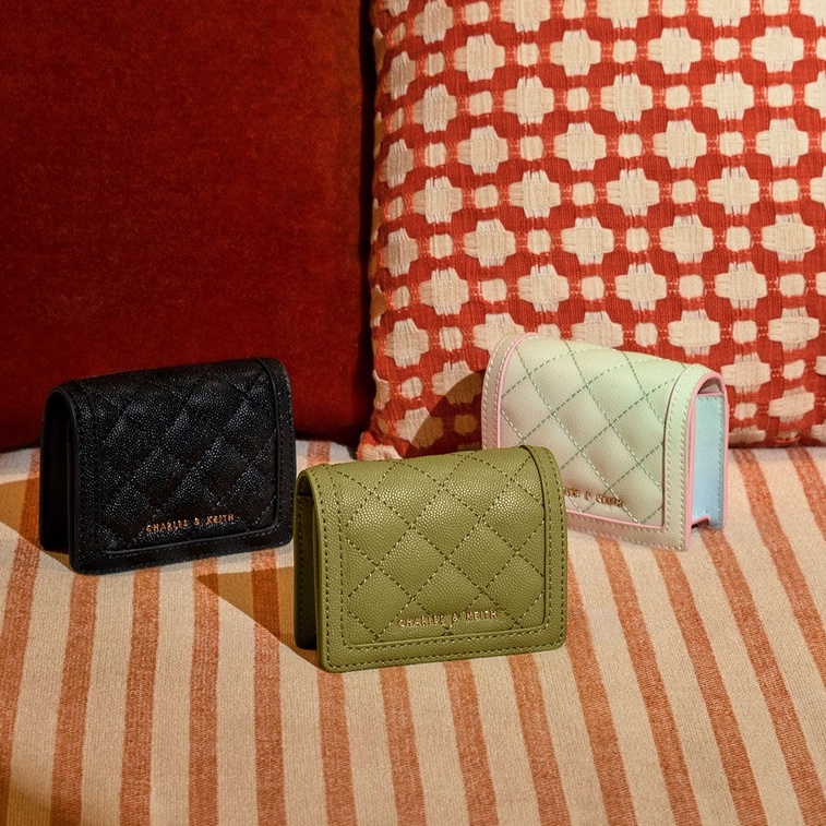 Ví nữ mini trần trám da hạt CK6-50701179 kèm dây