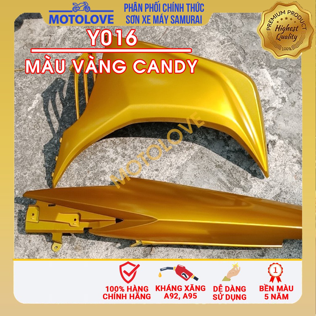 Sơn Samurai vàng candy Y016 - chai sơn xịt cao cấp dành cho dân độ xe đẳng cấp