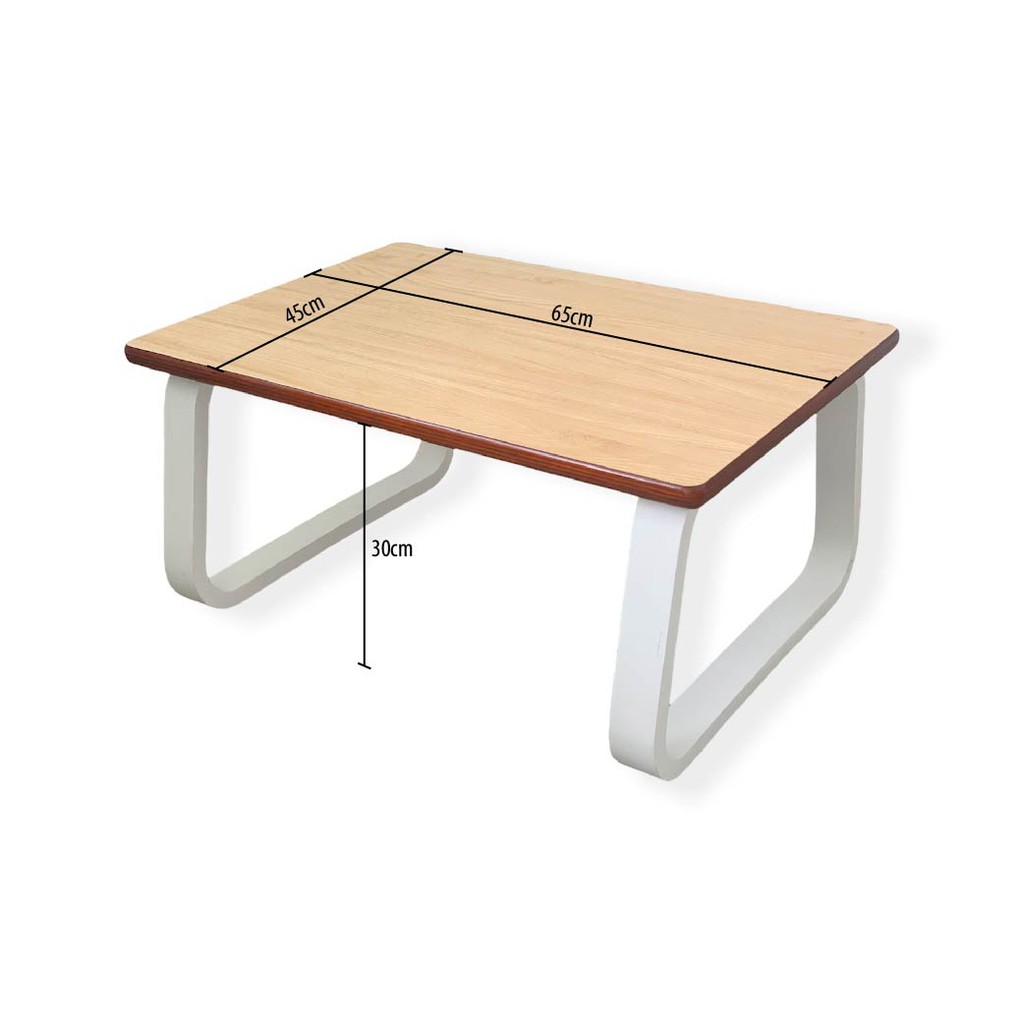 Bàn làm việc ngồi bệt, Bàn trà kiểu Nhật gỗ uốn cong Plyconcept TOMA Table (65 x 45 x Cao 30 cm) - Gỗ Plywood cao cấp
