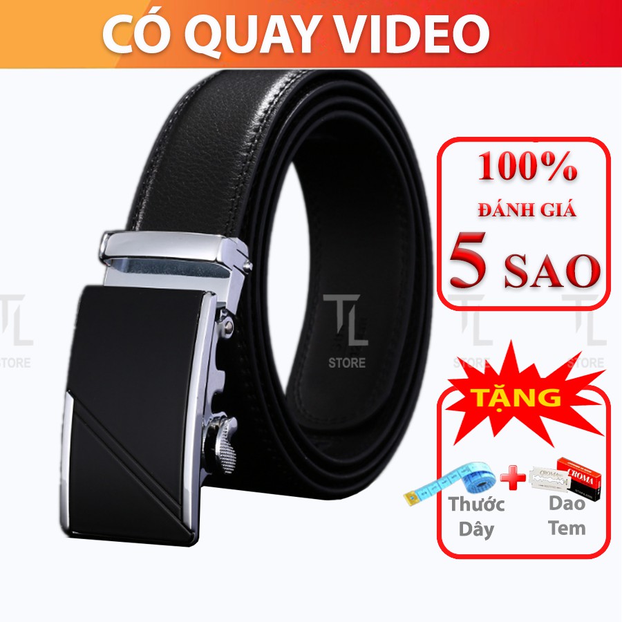 Thắt Lưng Da, Dây Nịt Nam Cao Cấp SC01 Khóa Kim Loại Tự động, Bản 3,5cm, Phù Hợp Thời Trang Công Sở, Mặc Quần  Âu