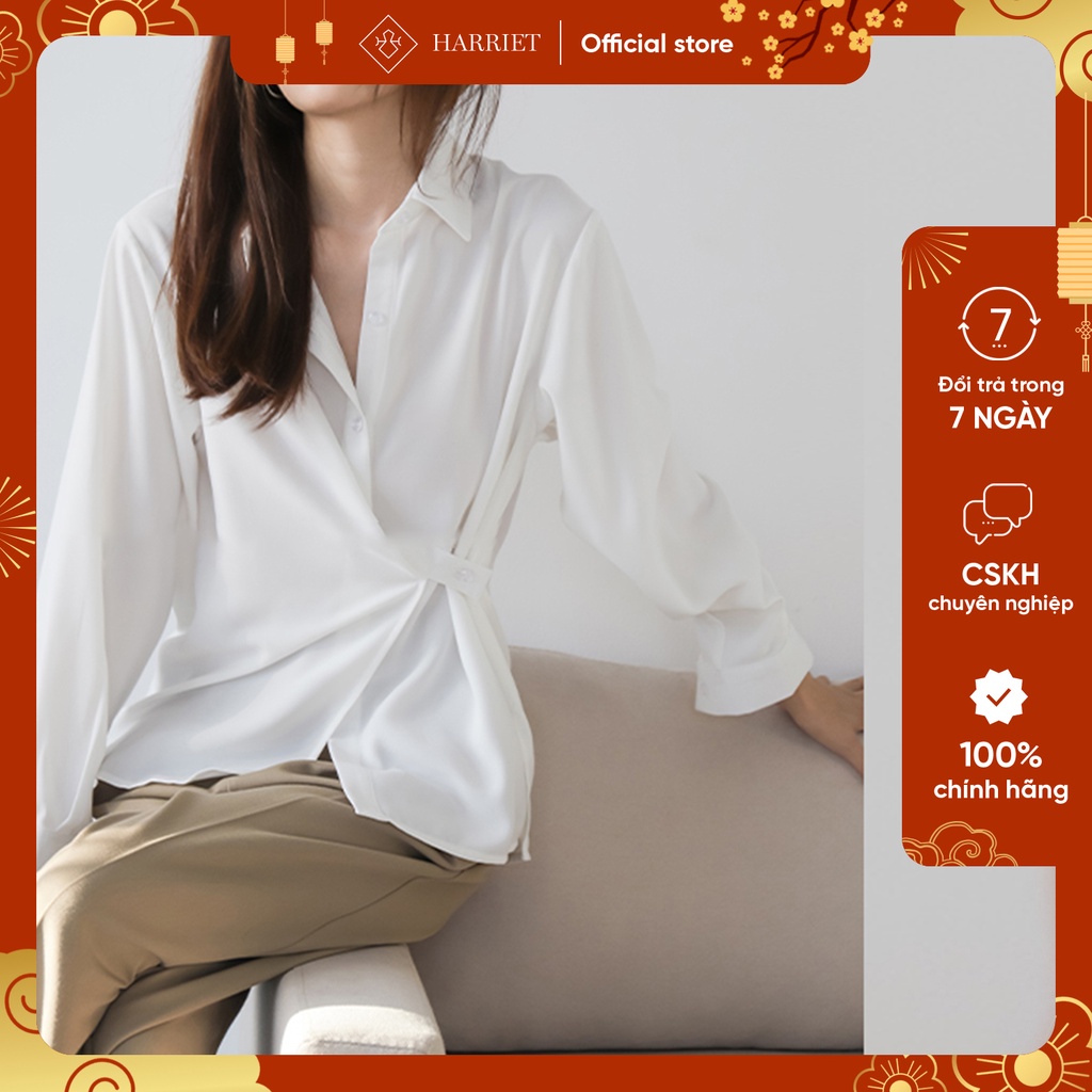 Áo sơ mi nữ cổ đức vạt chéo Everlyn Harriet
