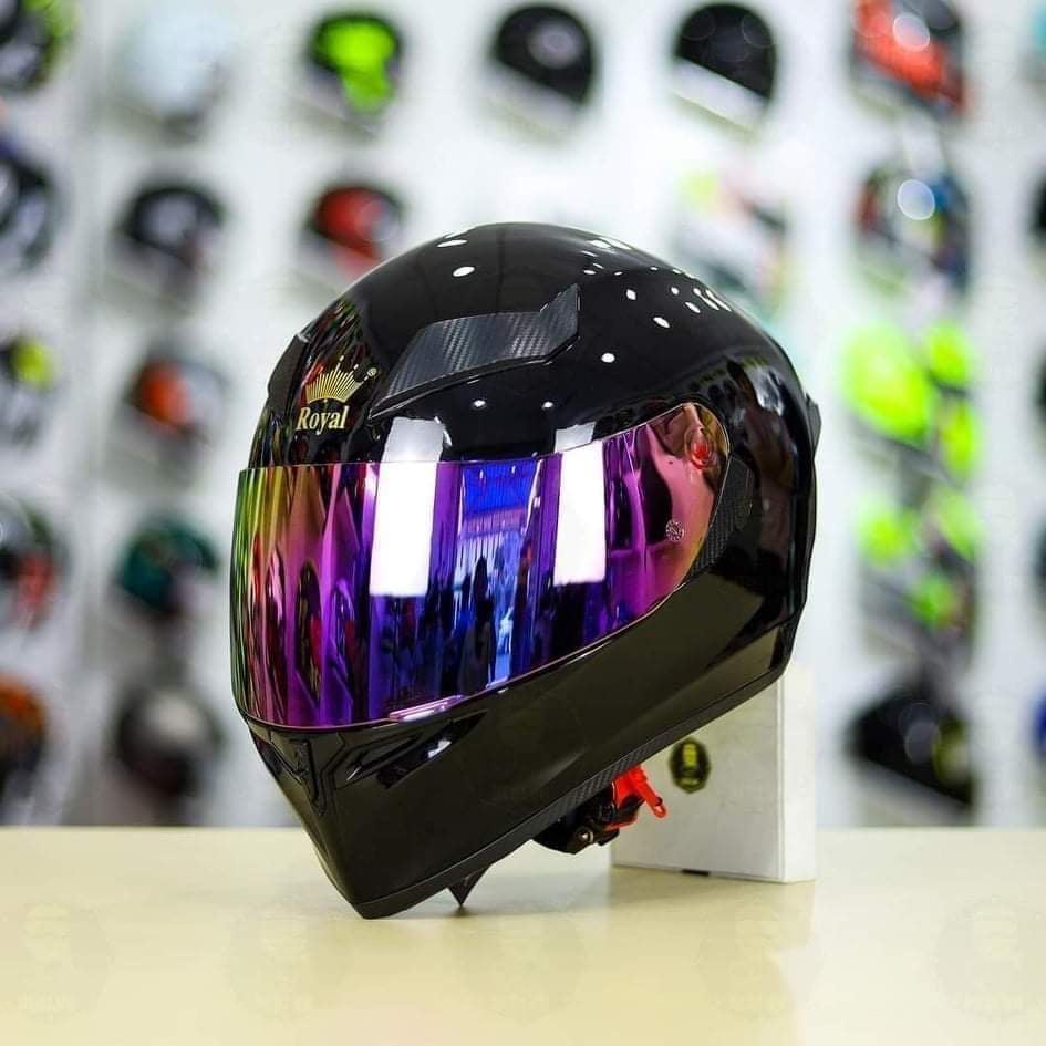 Mũ bảo hiểm Fullface ROYAL M138B Đen Bóng Kính Đủ Màu.