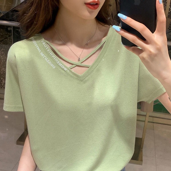 S18246 Áo thun ngắn tay nữ hè hàng nhập