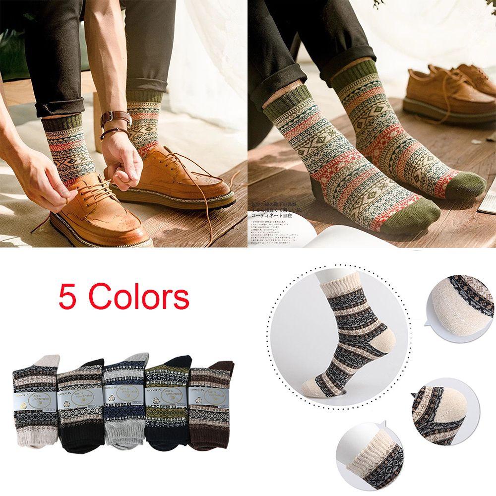 Tất Nam Vải Cashmere In Họa Tiết Thổ Cẩm Hợp Mùa Đông