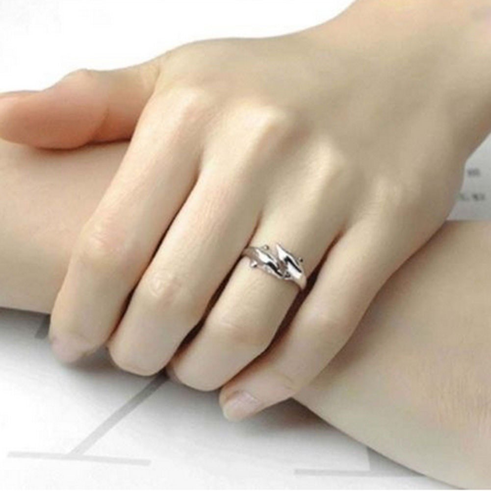 Nhẫn hở hình cá heo ngộ nghĩnh đáng yêu