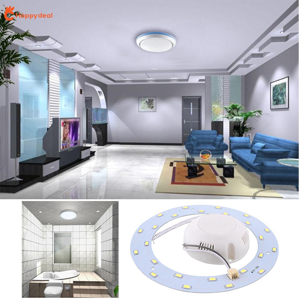 12W 24 LED Panel Circle Annular Home Practical Ceiling Light Durable Pure White