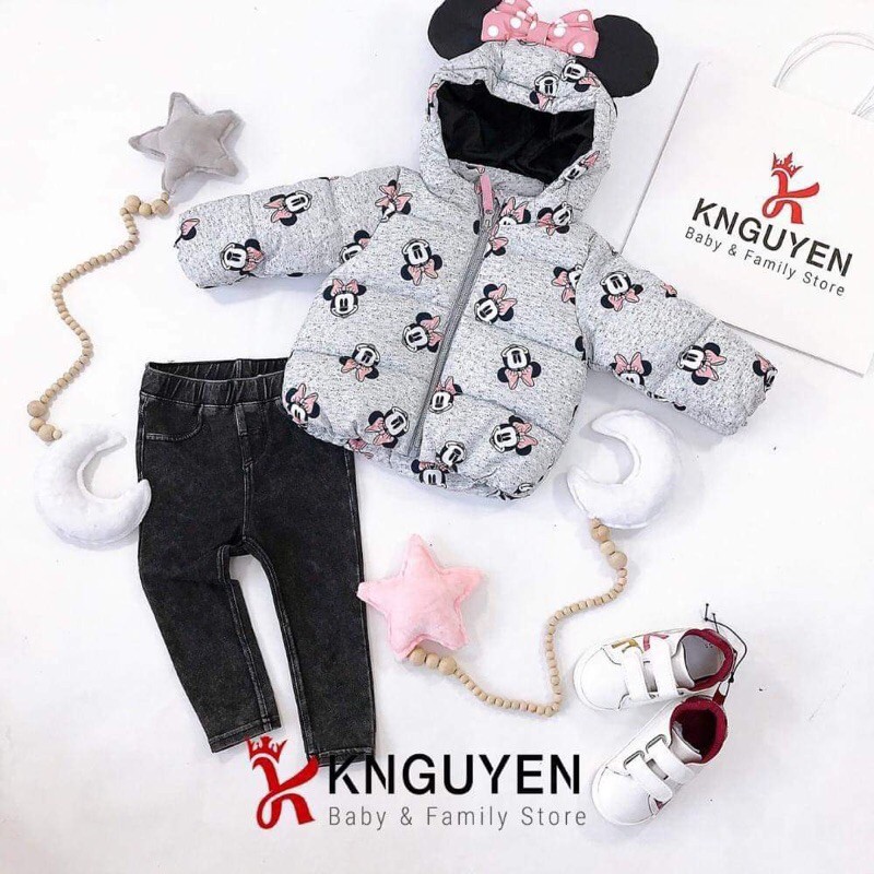 Áo phao mickey bé gái