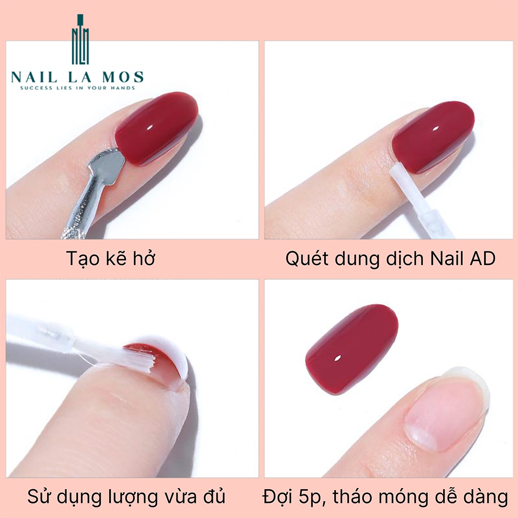 Nước sáng đá nail AD - Tháo đá tháo móng nail 10ml