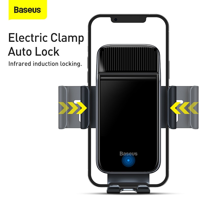 Giá đỡ kẹp điện thoại Baseus cảm ứng bằng năng lượng mặt trời thoáng khí dùng trên xe hơi cho iPhone 13 Pro Max | WebRaoVat - webraovat.net.vn