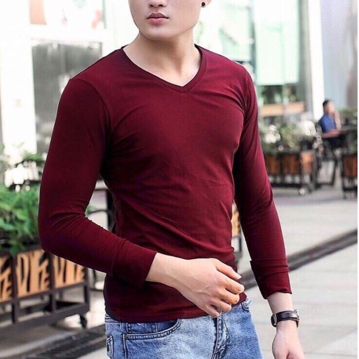 ALBUM 143 - ÁO THUN TAY DÀI NAM CAO CẤP CỔ TIM NHIỀU MÀU LỰA CHỌN | BigBuy360 - bigbuy360.vn