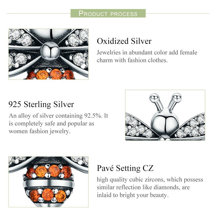 Khuyên Tai Bamoer Hình Chú Ong Đính Đá Zircon Thời Trang Sang Trọng Độc Đáo