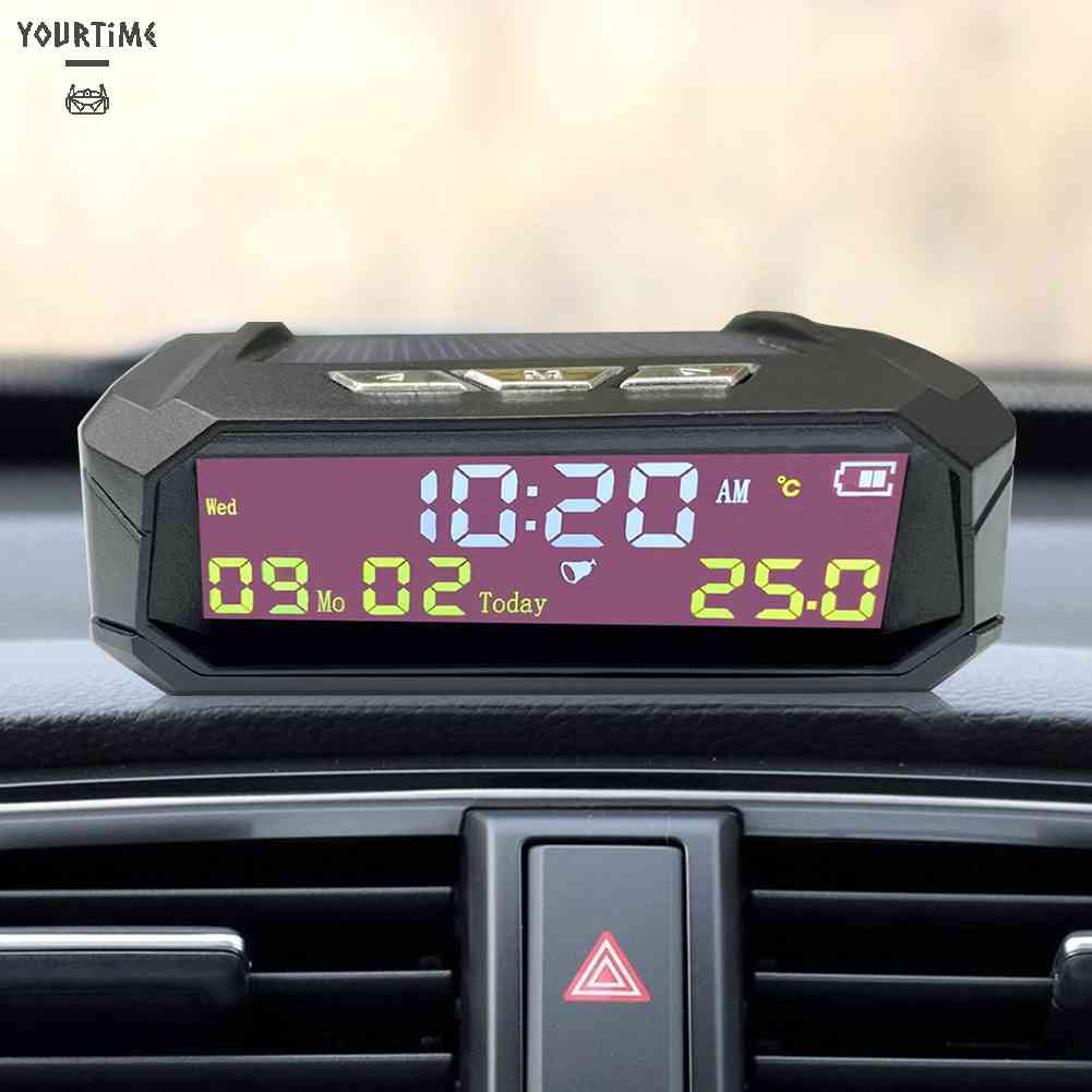 Đồng Hồ Điện Tử Hiển Thị Nhiệt Độ Trên Xe Hơi TPMS