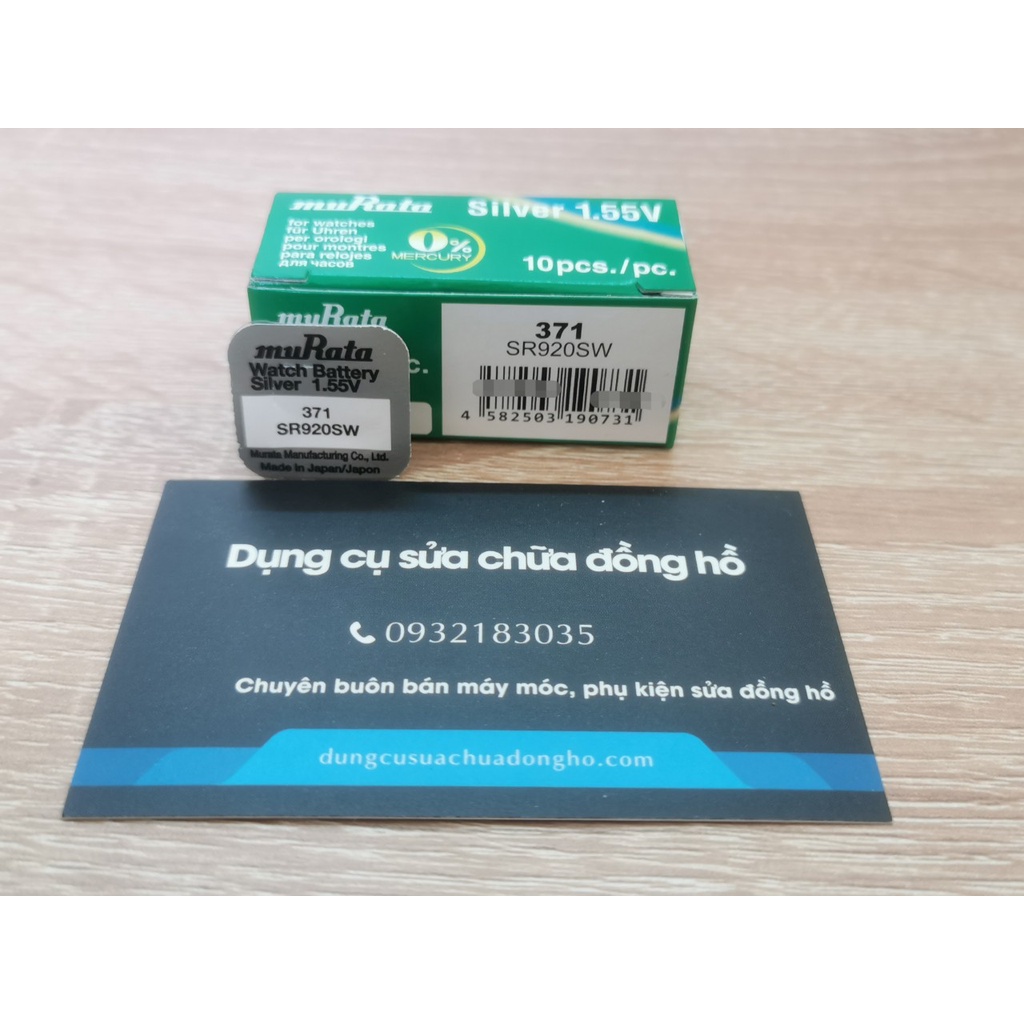 Viên pin đồng hồ Murata 920 SR920SW  371 AG6 G6 LR920 371 SR920 171 Japan