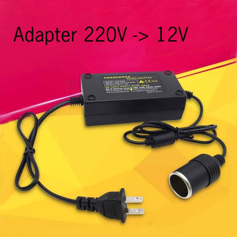 Bộ chuyển đổi nguồn từ 220V sang 12V-5A công suất 120W đầu ra dạng chân tẩu ô tô