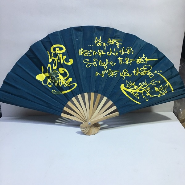 Quạt Vải Thư Pháp