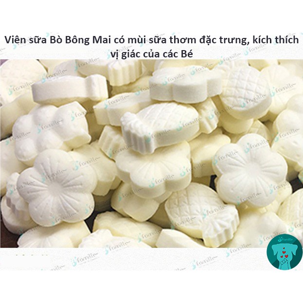[SỮA BÒ TIỆT TRÙNG]Viên Sữa Bông Mai JFamille, Bổ Sung Canxi, Chắc Khỏe Xương, Ít Béo, Dễ Hấp Thu. JF99