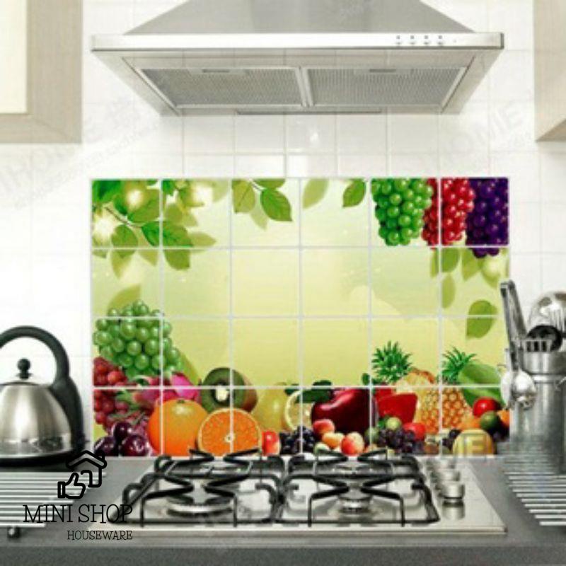 Giấy Dán Tường Nhà Bếp Cách Nhiệt, Chịu Nhiệt Cao Chống Dầu Mỡ, Bụi Bẩn, Decal Dán Bếp Họa Tiết 3d Đủ Loại