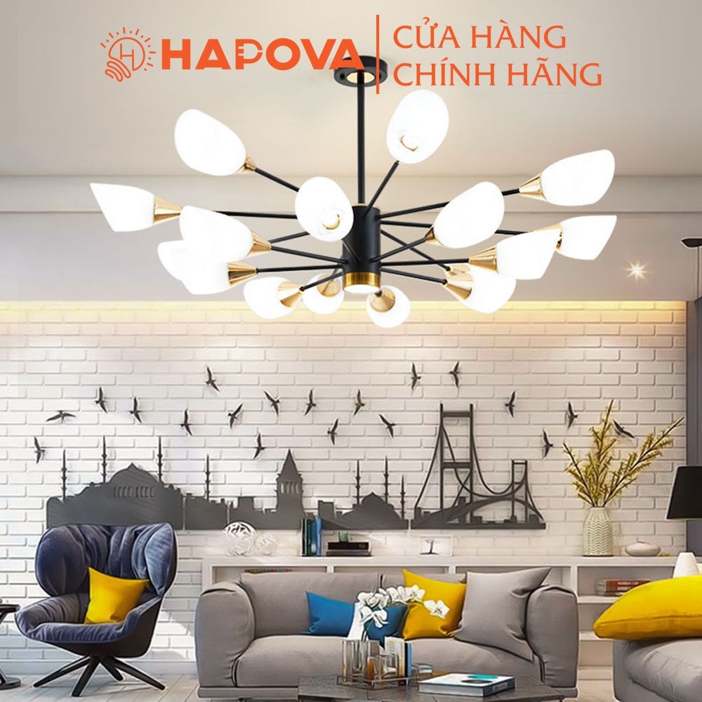 Đèn trang trí phòng khách, phòng ngủ đèn chùm Hapova PUMELA 0807