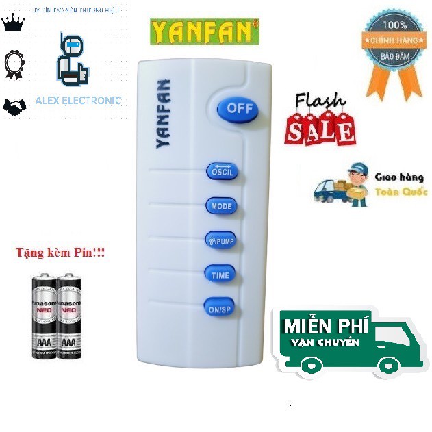 Điều khiển quạt Yanfan- Hàng mới Chính hãng công ty 100% tặng kèm Pin-Điện tử ALEX