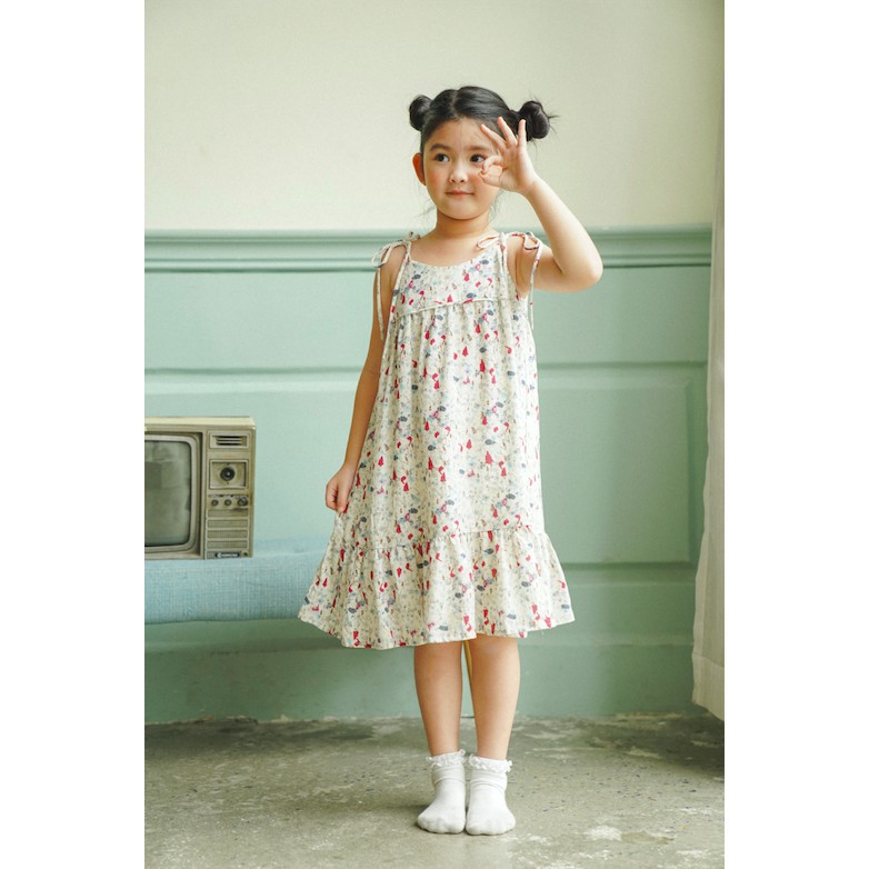 Đầm hai dây bé gái thiết kế hoa nhí - Amelia Dress - Floral