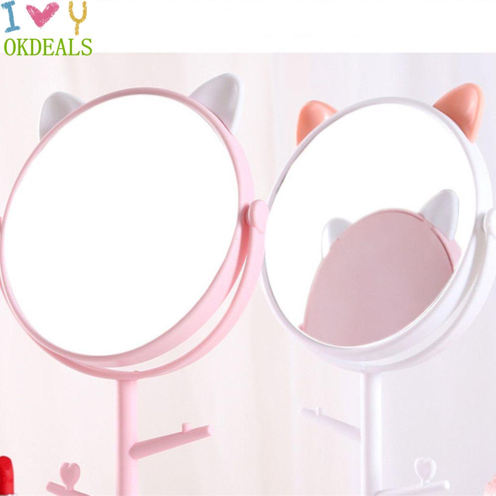 Gương Trang Điểm Để Bàn Hình Tai Mèo Xinh Xắn Nhiều Màu Sắc